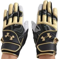 アンダーアーマー(UNDER ARMOUR) 野球 アンディナイアブル プロ バッティンググローブ(両手用) メンズ 1378246 ブラック/ゴールド/ゴールド Mサイズ