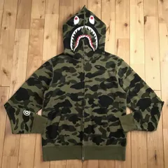 BAPE カモフラージュ シャークパーカー A BATHING APE - 最終値下げ 新色 カモフラージュ シャーク