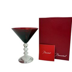 希少◆中古状態良好◆Baccarat【バカラ】ベガ マティーニ カクテルグラス クリア レッド　M1019