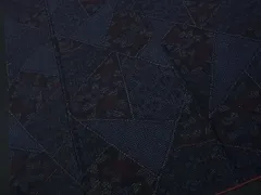 平和屋着物■上質な紬　切り嵌め枝椿　逸品　an5041