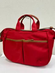 キタムラ　トートバッグ　2way 　ナイロン　赤　ショルダーバッグ