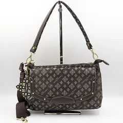 新品同様  クリスチャンオリビエ  ナイロン/レザー ブラウン ゴールド金具 2way ショルダーバッグ/クラッチバッグ TCY 2000000 NSK