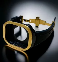 ブラック×ゴールドブラック★49mm apple watch ultraアップルウォッチラバーメタルカバーセット　ウルトラ　49ミリ用　カスタム ultra2