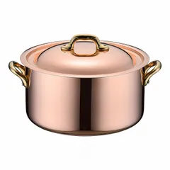 フランス製mauviel matfer 銅製ハンマード鍋 蓋付き24cm