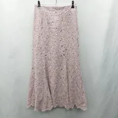 ◇ Θ NATURAL BEAUTY BASIC 花柄 ロング タイト スカート サイズM ピンク系 レディース E  【1411280027950】