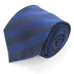 タカキュー ブランド ネクタイ ストライプ柄 シルク PO メンズ ネイビー TAKA Q 【中古】