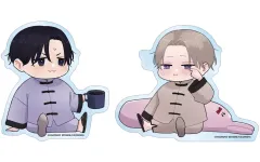 【中古】シール・ステッカー 久慈明仁＆高槻冴(ちびキャラ/パジャマver.) 美山薫子先生 描き下ろし ダイカットステッカー2枚セット 「パーフェクトアディクション」