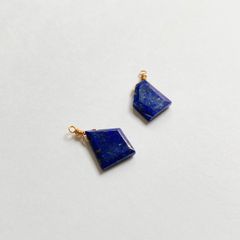 一粒ピアス・イヤリング ラピスラズリ(スライス)