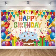 壁掛け 誕生日 写真背景 誕生日 ケーキ ケーキ Happy ケーキ Birthday おしゃれ パーティー タペストリー フォトポスター タペストリー おうちスタジオ 飾り付け 180x120cm、 バースデー