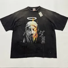 SAINT Mxxxxxx セントマイケル Devil Daddy デビルダディプリント ヴィンテージ風加工 Tシャツ ブラック系 グラフィックデザイン Mサイズ Z142