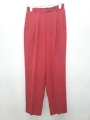 ◇ Liz Claiborne<!-利用不可文字-!>リズクレイボーン タック テーパードパンツ サイズ8 レッド系 レディース P  【1406240018048】