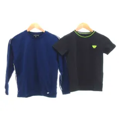 エンポリオアルマーニ EMPORIO ARMANI Tシャツ トレーナー 2点セット まとめ 長袖 半袖 130cm 142cm 青 ブルー 黒 ブラック /JS