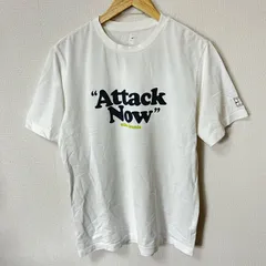 (^w^)b NIKE ナイキ DRI FIT クルーネック 半袖Tシャツ Attack Now テニス バックプリント コットン 綿 ポリエステル スポーツ トレーニングウェア 運動 ホワイト 白 メンズ サイズM