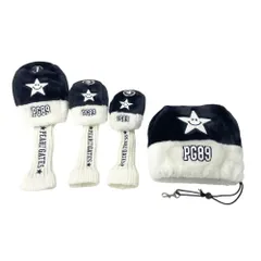 PEARLY GATES パーリーゲイツ  ヘッドカバー 4点セット 星型ニコちゃん  ホワイト系 DR×1 FW×1 UT×1 IR×1 [240101519569] ゴルフウェア ストスト