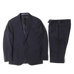 【美品】POLO Ralph Lauren ポロ ラルフローレン ネイビー 紺 サイズ:36S | サマーウール セットアップ スーツ | MADE IN ITALY | ブランド ファッション コーデ【メンズ】【中古】