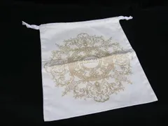 ■美品■ ChristianDior クリスチャンディオール 2023 ホリデー コットン 巾着型 マルチポーチ マルチケース ホワイト系 DH1259