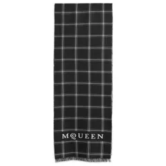 【新品未使用】アレキサンダーマックイーン McQ ストール ALEXANDER MCQUEEN（アレキサンダーマックイーン）ストール 黒