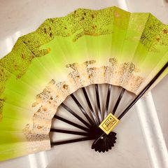 新品★ 舞扇子 京扇子 日本舞踊 踊り用  若草色  雲