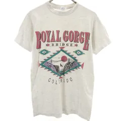 JERZEES ジャージーズ 90s USA製 オールド ROYAL GORGE 半袖 Tシャツ S グレー メンズ 古着