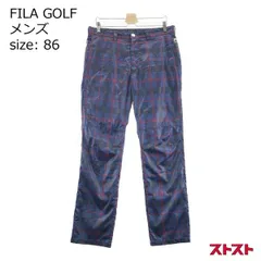 FILA GOLF フィラゴルフ 裏地付きパンツ チェック柄 ネイビー系 86 ［240001841445］