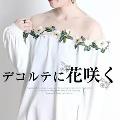 ブラウス 長袖 レディース 春 シアー トップス シアーブラウス 白 花 刺繍 花柄 ボリューム袖 チュール シースルー レース 長袖ブラウス シアートップス 刺繍ブラウス 大きいサイズ プルオーバー ボリュームスリーブ ぽわん袖 シフォン きれいめ 透け感