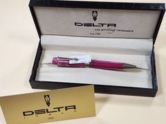 【廃盤希少品】DELTA　ボールペン　ヴィンテージ　ピンク　新品未使用　オマケ付