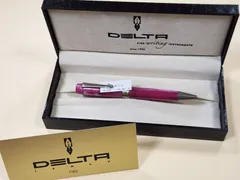 【廃盤希少品】DELTA　ボールペン　ヴィンテージ　ピンク　新品未使用　オマケ付のサムネイル