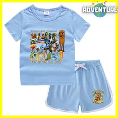 Tung Tung Tung Sahur トゥントゥントゥン サフールItarian Brainrot イタリアンブレインロット半袖Tシャツ トップス セットアップ上下セット夏パジャマ 110 120 130 140 150 子供服キッズtssuc018 FR