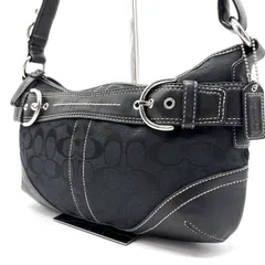 良品? COACH Y2K hobo signature black leather shoulder bag コーチ ショルダーバッグ
