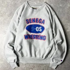 00s Champion 3段 カレッジ プリント プレミアム リバースウィーブ スウェット トレーナー / 00年代 オールド チャンピオン 霜降り グレー