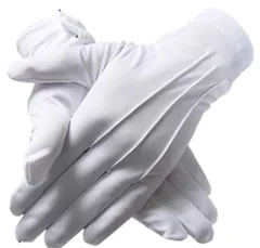 [Pile Stone] 礼装用 手袋 白 10双 セット Mサイズ 式典 フォーマル パレード用 ドライバー グローブ 司会 運転用 ホワイト 警備 吹奏楽団 ブラスバンド ドライブ用 車掌 まとめ買い [10双セット]