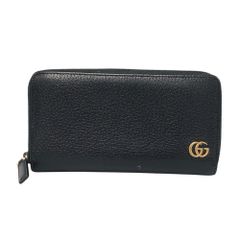 【真贋判定済】GUCCI グッチ GGマーモント長財布 423736 ブラック ウォレット B042085S3Y