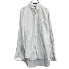 CHAPS 無地シャツ L ホワイト シンプル チャップス ボタンダウン 古着卸 アメリカ仕入 a701-7478