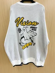 VISION STREET WEAR ヴィジョンストリートウェアジャガードニット 美品 XL オフホワイト
