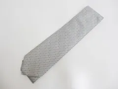 ブルガリ BVLGARI 総柄 ロゴ ネクタイ ライトブルー系 シルク 箱付 ☆AA☆