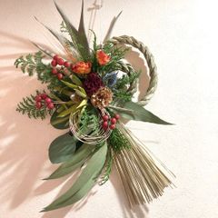 ドライフラワー リース しめ縄⭐︎お正月 しめ飾り