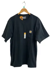 Carhartt (カーハート) Loose Fit Heavyweight S/S POCKET T-SHIRT ルーズ フィット ヘビーウェイト ポケットTシャツ  半袖 カットソー コットン100％ パキスタン製 K87-M M ブラック メンズ/004