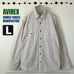 AVIREX/アヴィレックス★綿麻混紡シャンブレー/ワークシャツ★ガチャポケット★メンズL  #2504A102