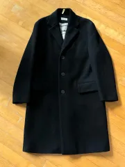 【超希少】初期タグ ドリスヴァンノッテン コットンウールコート 80s 90s DRIES VAN NOTEN(ドリスヴァンノッテン) ウールコート ブラック