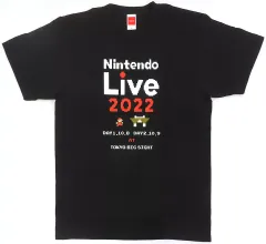 【中古】Tシャツ 8-bit マリオ Tシャツ ブラック Lサイズ 「スーパーマリオブラザーズ」 Nintendo Live 2022グッズ