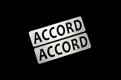 EE-900-2 ACCORD 銀黒 アクリル2層 ステッカー ホンダ アコード CL1 CL7 ツアラー クーペ CE CD CB CU2 CV3 前期 後期 モデリスタ 2枚1セット