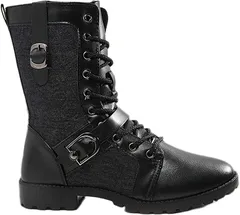 Formanism カジュアル ワーク エンジニア ライダース ハイカット 編み上げ バイク ウエスタン メンズ ブーツ ブラック 42(ブラック,  26.0cm)