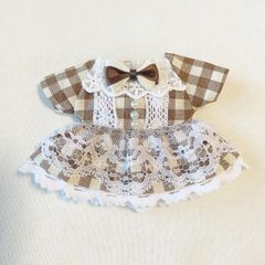 あんスタ　ぬい服　ブラウン&ギンガムワンピース
