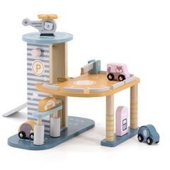 新品未使用 パーキングガレージ 木のおもちゃ 3歳 駐車場 木製 女の子 男の子 プレゼント ラッピング可