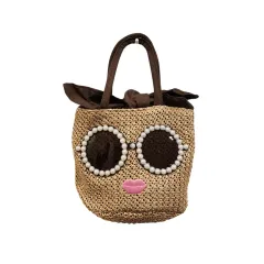 日本 ブランド a ー jolie アゾリー ラタン トートバッグ バッグ /ビーチバッグ 旅行