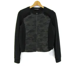 バルマン ブルゾン ジャケット アウター ニット カモフラ柄 日本製 レディース 9サイズ ブラック BALMAIN 【中古】のサムネイル