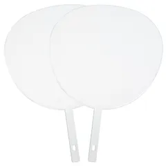 新品 カラーうちわ 2本セット 応援うちわ ジャンボうちわ ファンサ アイドル コンサート ライブ 無地 (白)