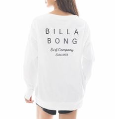 2025春夏 新品【BILLABONG/ビラボン】【水陸両用】MORFY LOGO LS BOAT NECK TEE RASH 長袖ラッシュガード WHT レディース BF013856