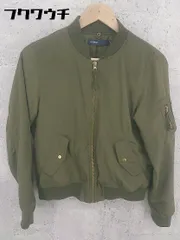 ◇ AS KNOW AS アズノゥアズ 長袖 中綿 MA-1 ジャケット カーキ レディース 【中古】 【1002801337865】
