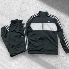 adidas アディダス ジャージ 上下セット 150サイズ グレー×ホワイト スポーツウェア トレーニングウェア K-0509P60